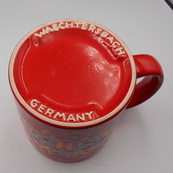 VINTAGE WAECHTERSBACH CONFETTI HAPPY BIRTHDAY COFFEE MUG CUP MADE IN GERMANY - Picture 5 of 8